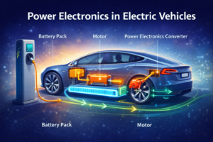 Power Electronics in Electric Vehicles: Battery Management, Motor Drives, and Charging Infrastructure