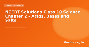 NCERT Solutions Class 10 Science Chapter 2 – Acids, Bases and Salts