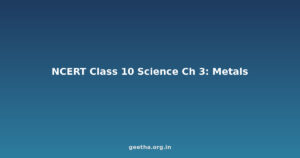 NCERT Solutions Class 10 Science Chapter 3 – Metals and Non-metals