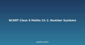 NCERT Solutions Class 9 Maths Chapter 1 – Number Systems