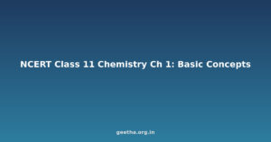 NCERT Solutions Class 11 Chemistry Chapter 1 – Some Basic Concepts of Chemistry