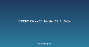 NCERT Solutions Class 11 Maths Chapter 1 – Sets