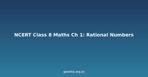 NCERT Solutions Class 8 Maths Chapter 1 – Rational Numbers