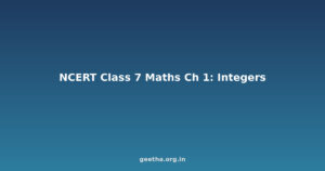 NCERT Solutions Class 7 Maths Chapter 1 – Integers