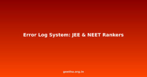 The Error Log System: How Top JEE and NEET Rankers Track Mistakes to Guarantee Score Improvement