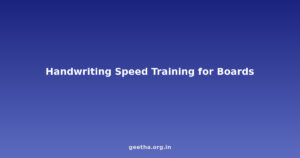 Handwriting Speed Training for Board Exams: Write More Answers in Less Time Without Sacrificing Legibility
