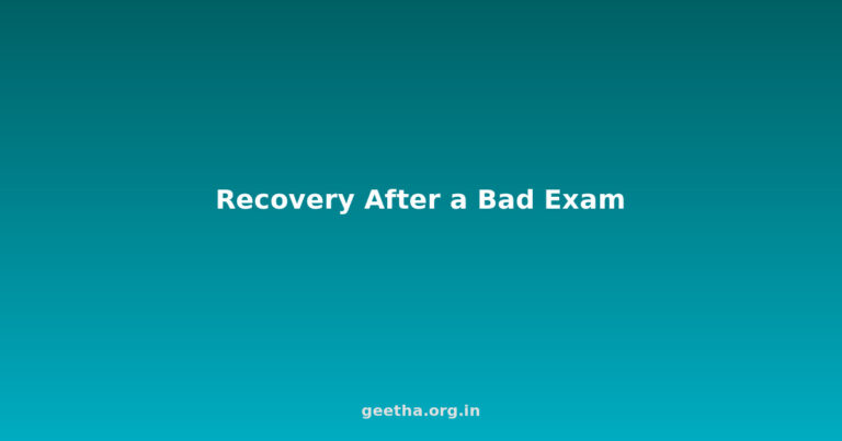 Recovery Protocols: What to Do After a Bad Exam to Bounce Back Stronger for the Next One