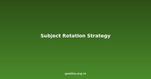 The Subject Rotation Strategy: Finding the Optimal Order to Study Different Subjects Daily