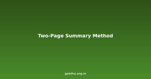 The Two-Page Summary Method: Condensing Entire Chapters into Quick Revision Sheets