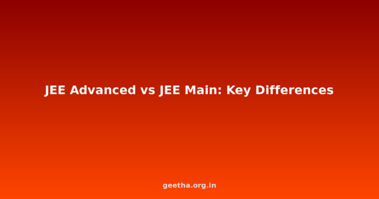 JEE Advanced vs JEE Main: 12 Critical Differences That Must Change How You Prepare