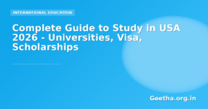 Complete Guide to Study in USA 2026 – Universities, Visa, Scholarships