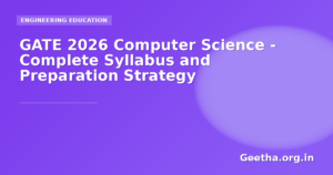 GATE 2026 Computer Science – Complete Syllabus and Preparation Strategy