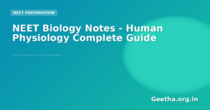 NEET Biology Notes – Human Physiology Complete Guide