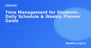 Time Management for Students – Daily Schedule & Weekly Planner Guide
